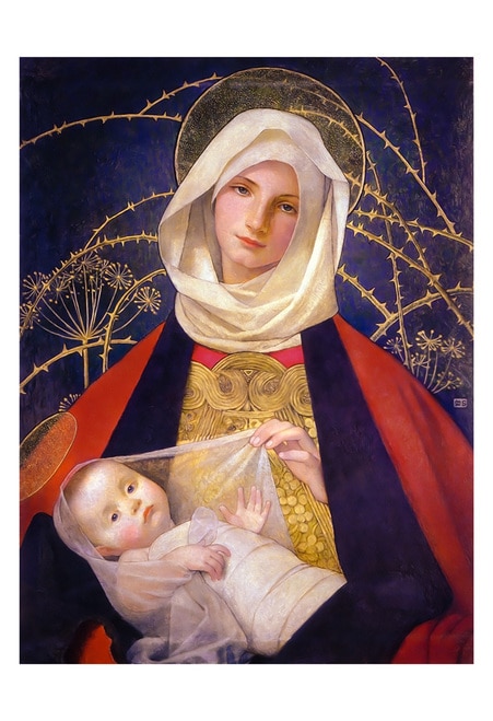 Madonna and Child by Marianne Stokes Print