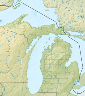 Map showing the location of Sleeping Bear Dunes National Lakeshore
