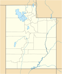 Map showing the location of Bear River Migratory Bird Refuge