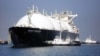 JAPAN -- A liquefied natural gas (LNG) tanker arrives at a gas storage station at Sodegaura city in Chiba prefecture, east of Tokyo, April 6, 2009
