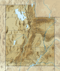 Map showing the location of Goosenecks State Park