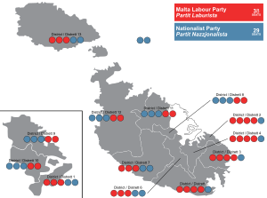 Malta general election 2022 - Results by District.svg
