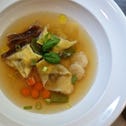 Pho-chicken soup with kreplach dumplings