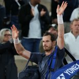 Article thumbnail: Britain's Andy Murray gestures to the public after playing against Switzerland's Stan Wawrinka during their men's singles match on day one of The French Open tennis tournament on Court Philippe-Chatrier at The Roland Garros Complex in Paris on May 26, 2024. (Photo by Alain JOCARD / AFP) (Photo by ALAIN JOCARD/AFP via Getty Images)