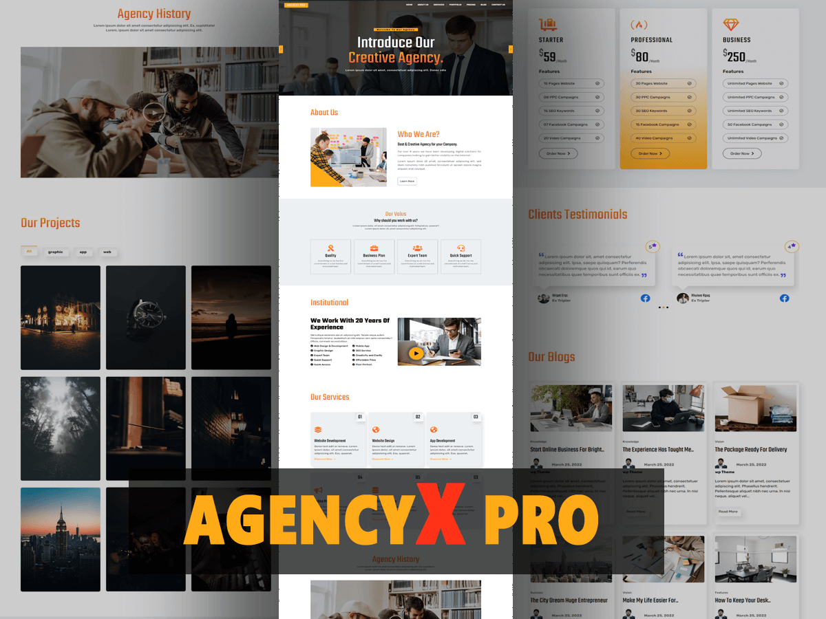 AgencyX Pro WordPress Theme