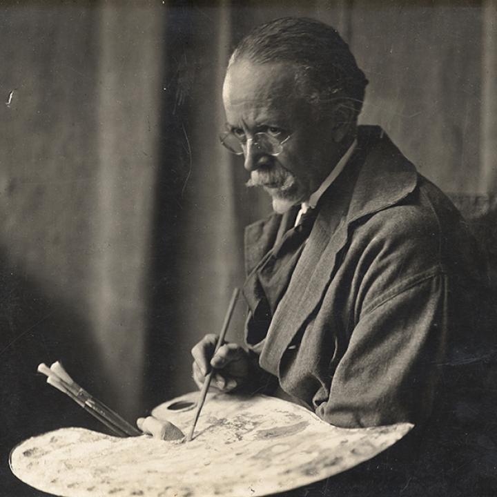 Henry Ossawa Tanner with a palette, circa 1935