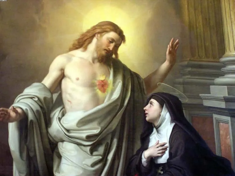 Apparizione del Sacro Cuore a Margherita Maria Alacoque