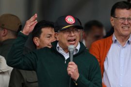 Colombia&#039;s President Gustavo Petro speaks in Bogota [Luisa Gonzalez/Reuters]