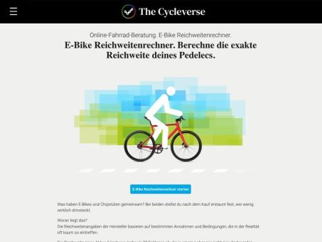 The Cycleverse launcht den ersten E-Bike Reichweitenrechner der auf alle Akku- und Motorenhersteller anwendbar ist.