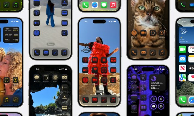 Examples of how iOS 18's home screen can be customized.