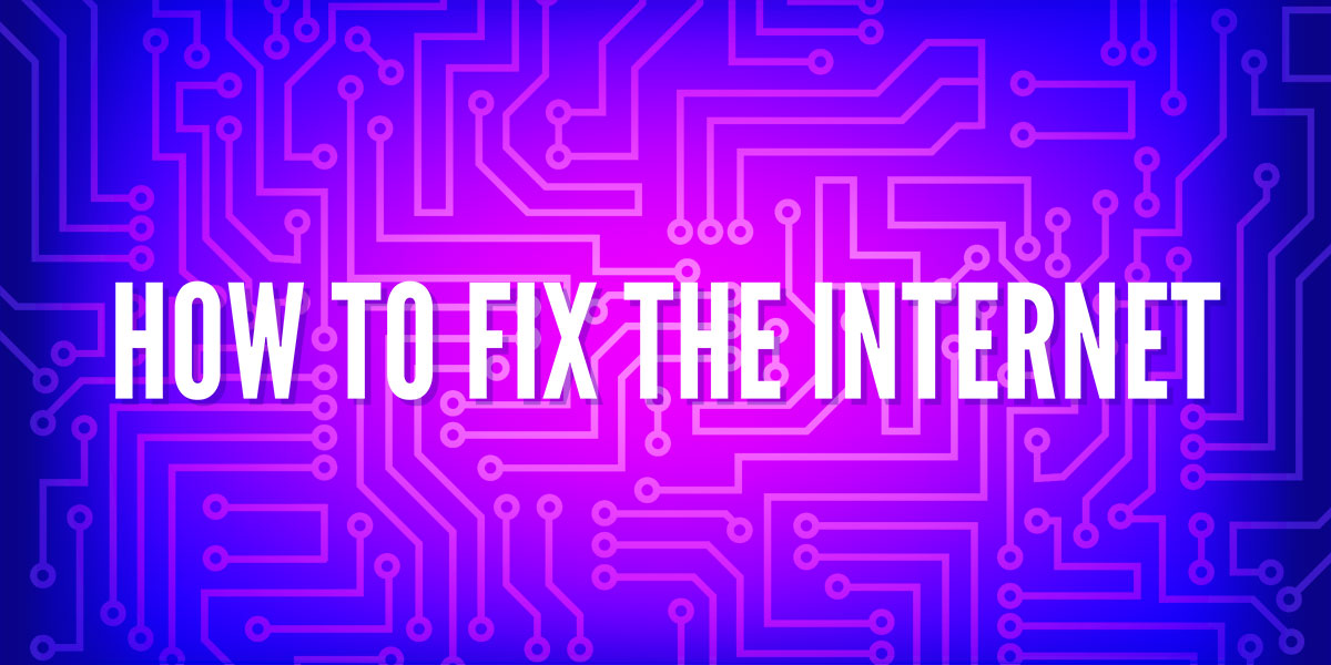 How to Fix the Internet bold text on purple circuit pattern