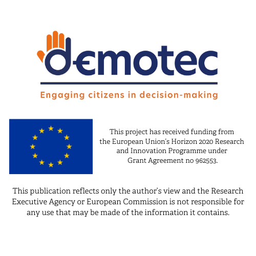 DEMOTEC logo and disclaimer