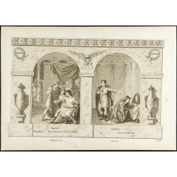 Gravure de 1825 - Crébillon (père) & Ducis - Théâtre - - 1