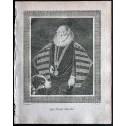 Gravure de 1791 - Portrait de Sir Henry Lee - 1