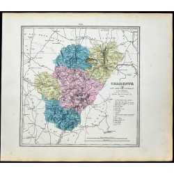 Gravure de 1877 - Département de la Charente - 1