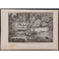 Gravure de 1867 - Véranda de l'ambassade anglaise - 1