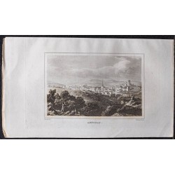 Gravure de 1839 - Annonay en Ardèche - 1