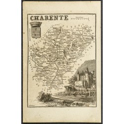 Gravure de 1865 - Charente et Cantal - 1