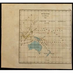 Gravure de 1826 - Carte de l'Océanie - 1
