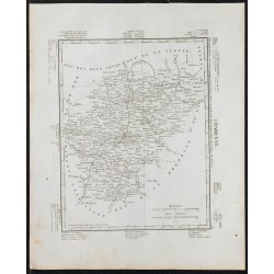 Gravure de 1840c - Carte de la Charente - 1
