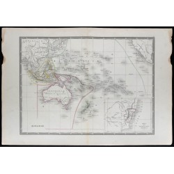 1853 - Carte d'Océanie et Australie 