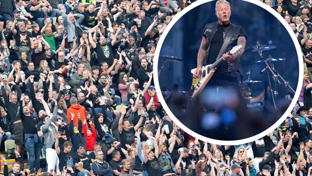 Heavy-Metal-Band Metallica spielt vor 70.000 Menschen im Münchner Olympiastadion