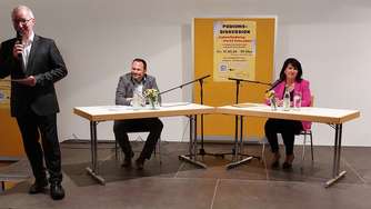 Bürgermeisterwahl in Markt Schwaben: Kandidaten Dahms und Schreib gaben Antworten bei Podiumsdiskussion