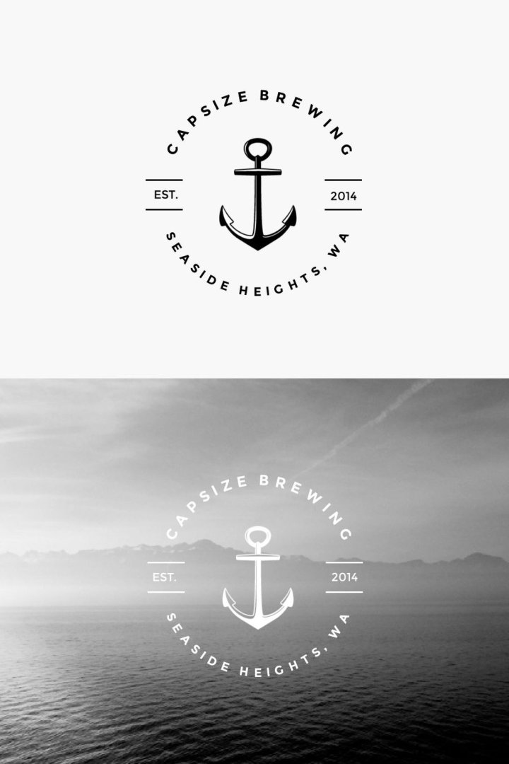 Pinterest Pin with ocean-themed logo template
