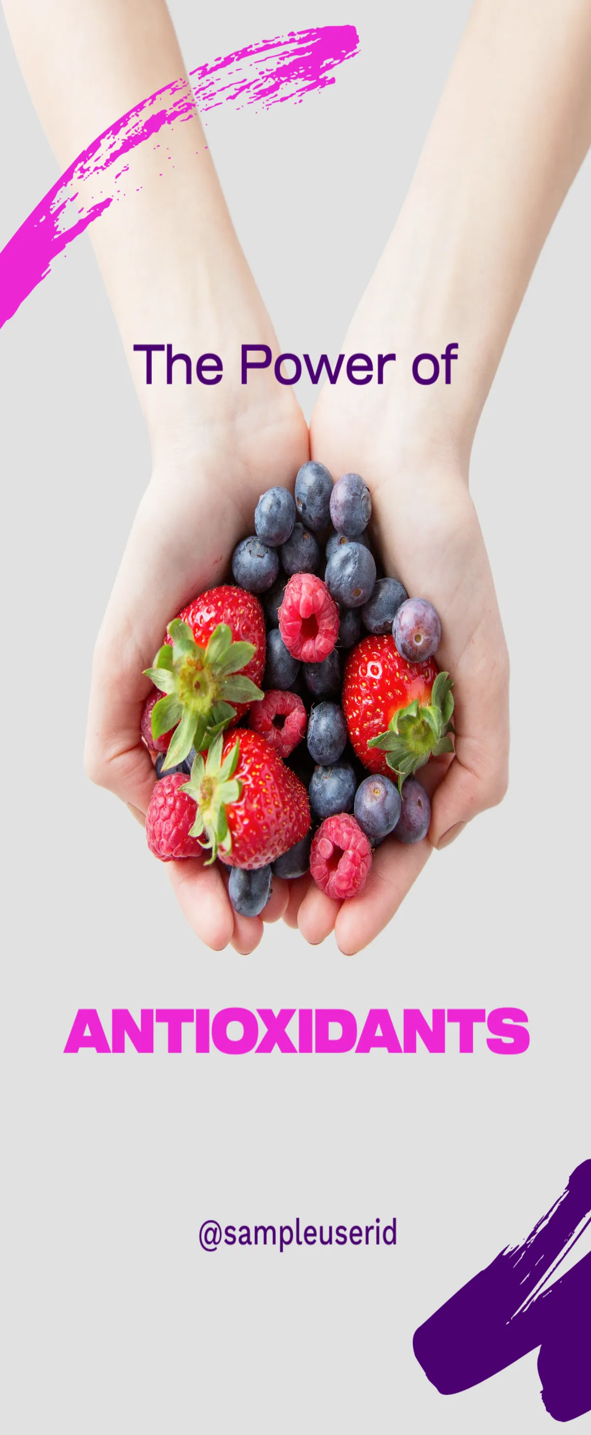 Rack cards 3.5 x 8.5 antioxidants posters template