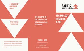 Brochures 14 x 8.5 pacific university