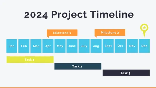 2024 Project Timeline flyers-infographics template