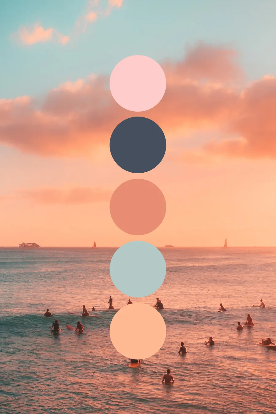 Ocean Sunset pinterest template