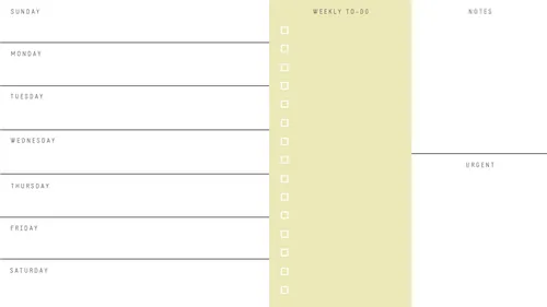 Yellow Weekly Planner planners template