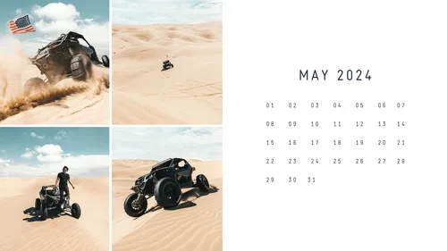 Desert Monthly calendars template