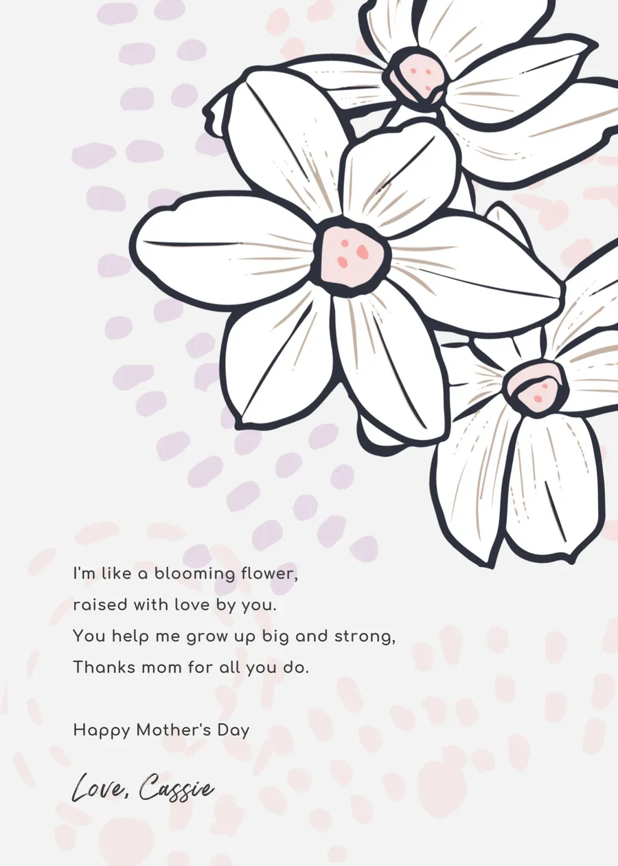 Grow Up Big & Strong cards-mothers-day template