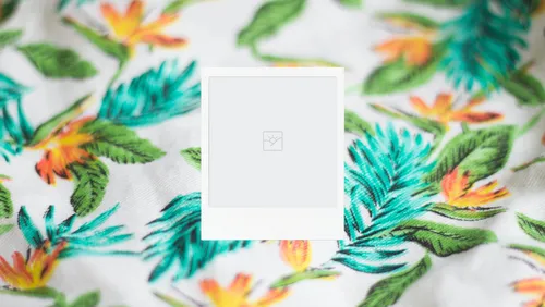 Blank Floral Polaroid facebook-cover-photos template