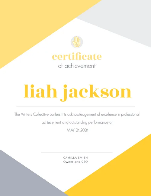 Professional Achievement certificates template