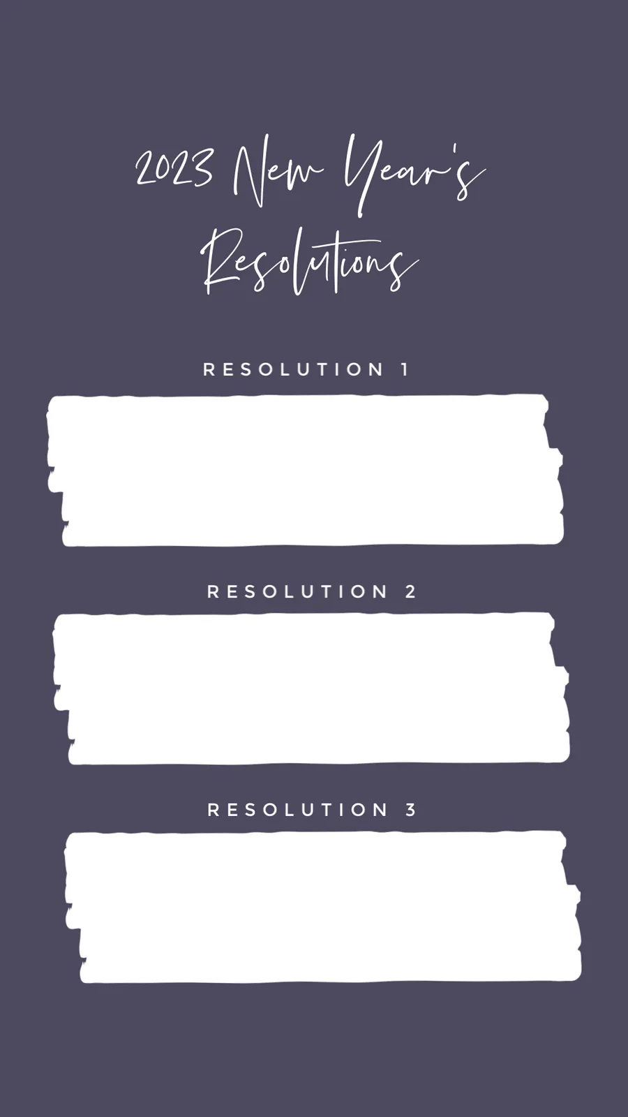 Three New Year's Resolutions facebook-story template