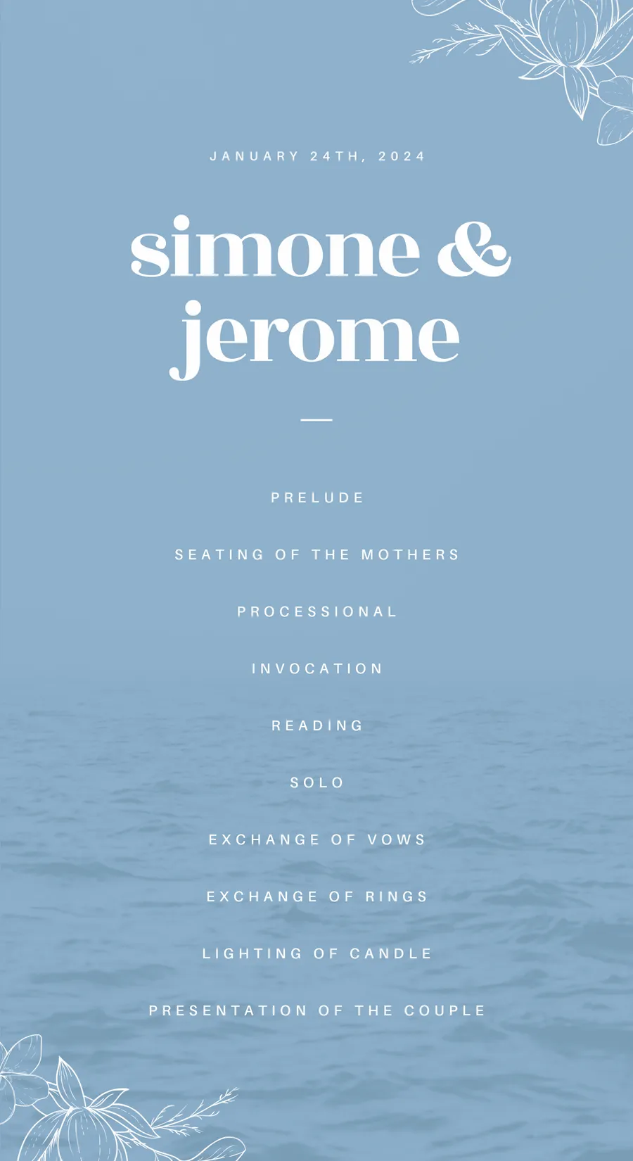 Simone & Jerome cards-wedding template