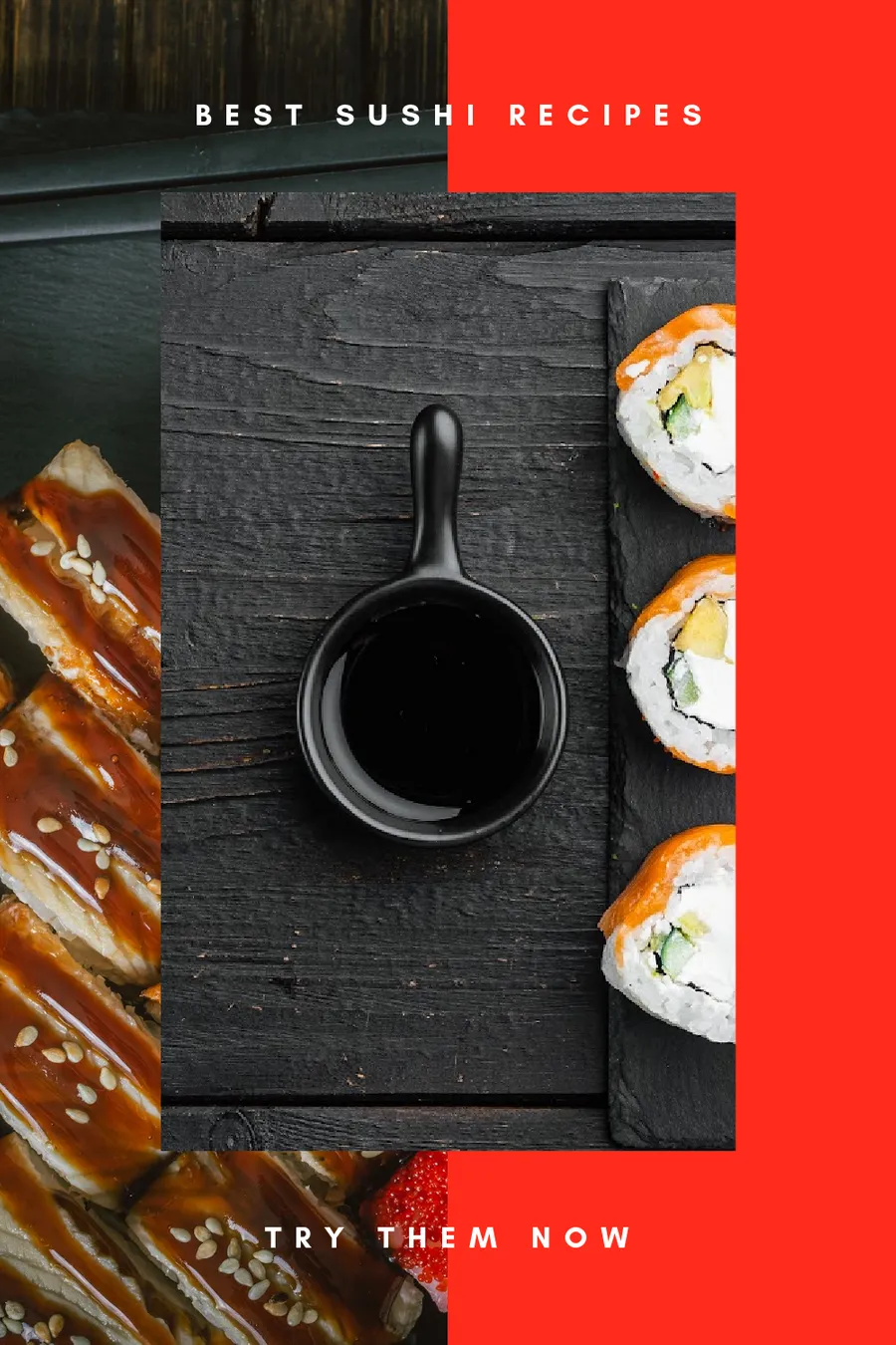Best Sushi Recipes pinterest template