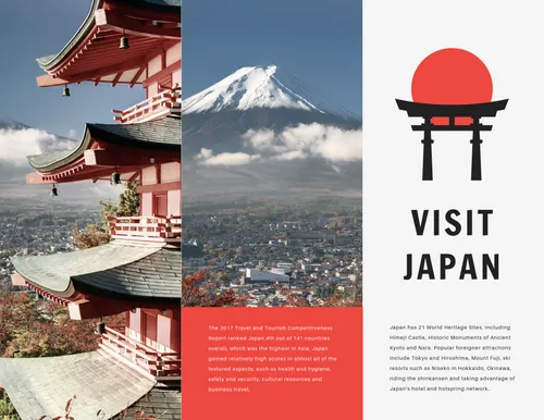 Visit Japan travel-brochures template