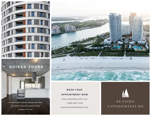 Seaside condomiums - Guided tours flyers-real-estate template