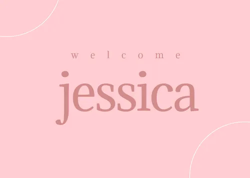 Welcome Jessica cards-baby-shower template