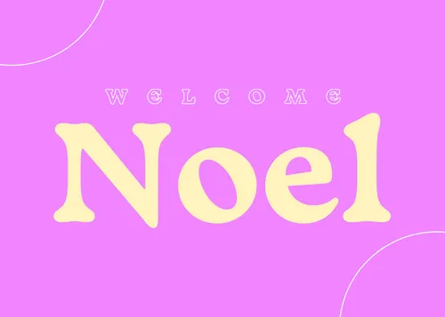 Welcome Noel cards-baby-shower template