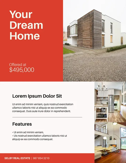 Your Dream Home red flyers-real-estate template