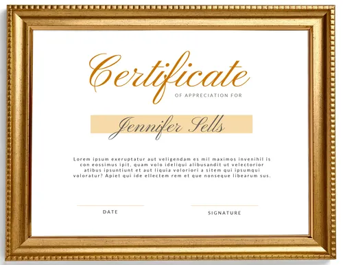 Certificate 37 certificates template