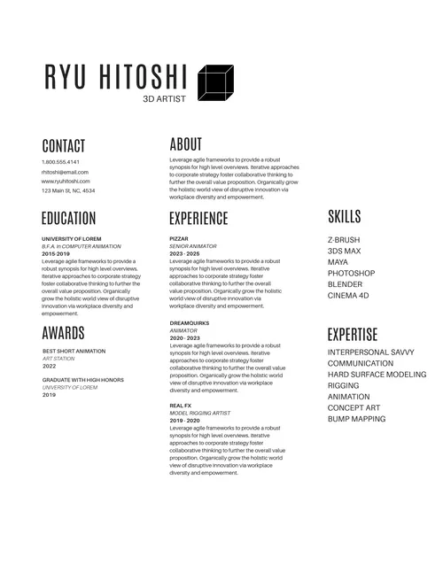 Resumes 4 resumes template