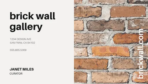 Brick Wall gallery - Curator