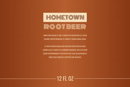 Hometown Root Beer labels template