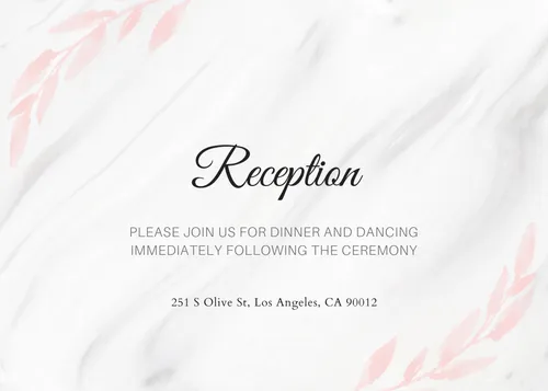 Card WeddingReception 10 invitations-party template